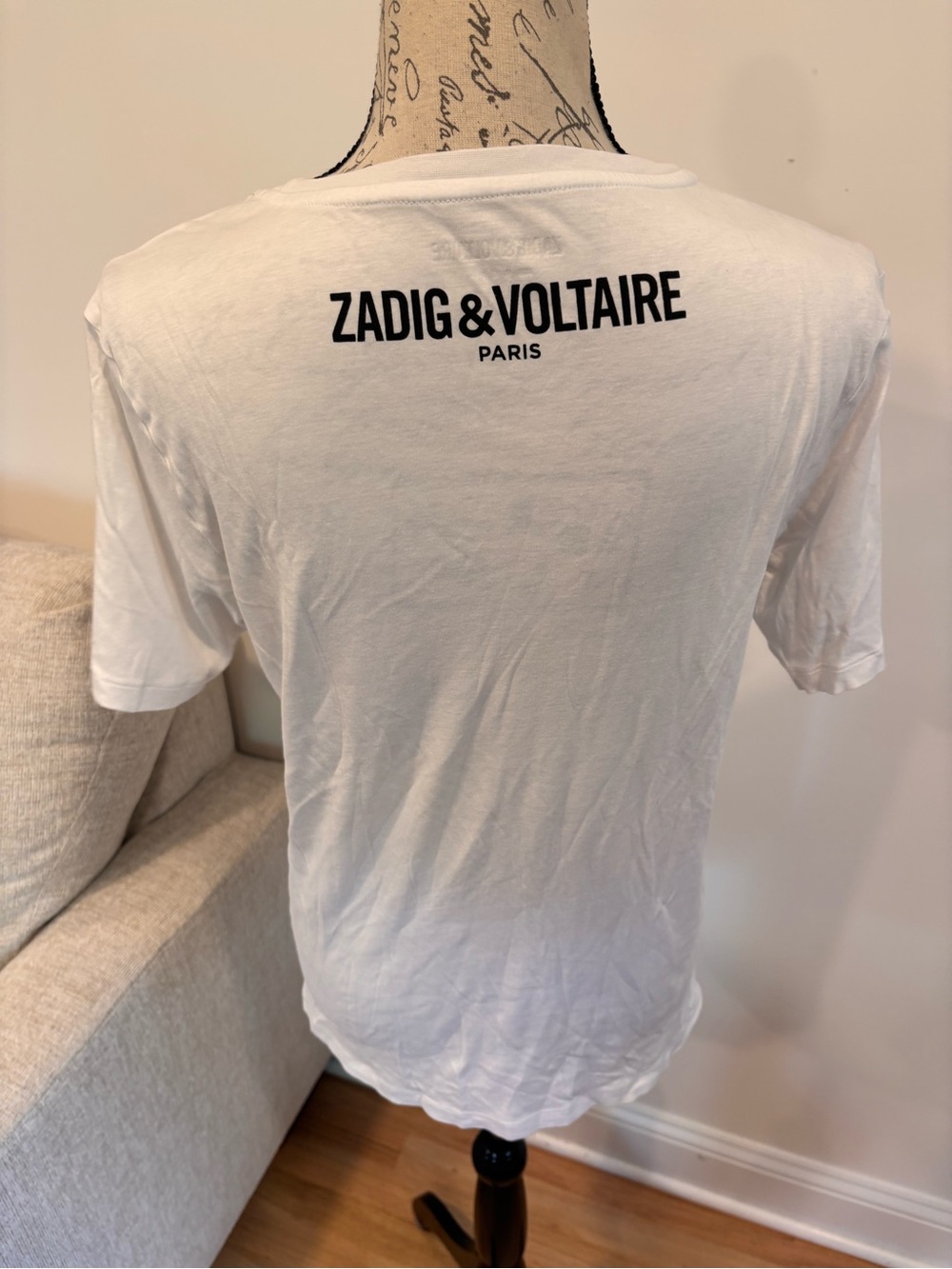 Zadig&Voltaire Girls Can Do Anything cotton T-shirt size medium - Picture 4 of 6